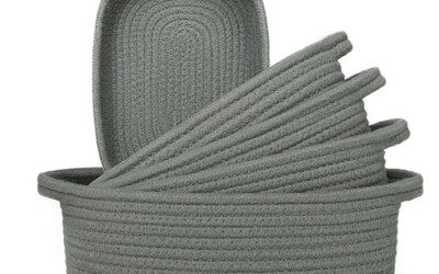 50% off this 5 Piece Cotton Rope Storage Basket Set!!